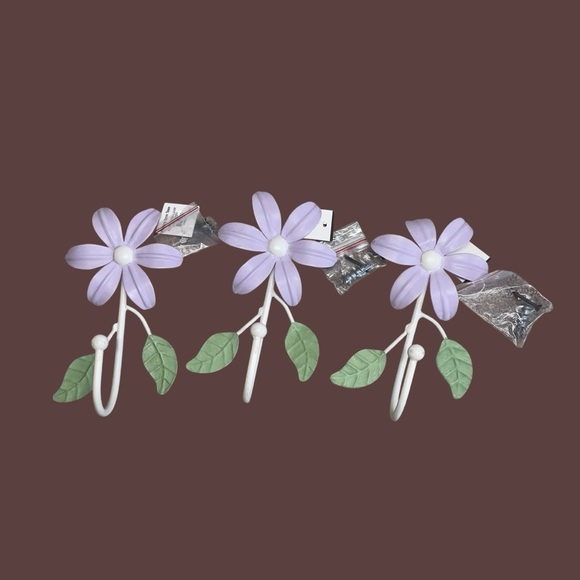 Pottery Barn flower wall hooks NEW - Picture 2 of 6